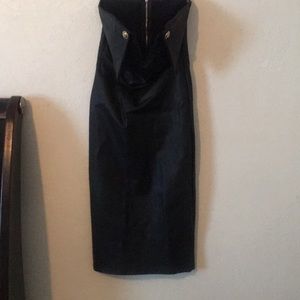 Agaci Leather Midi Dress